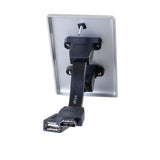 C2G HDMI® and USB Pass Through Single Gang Wall Plate - Brushed Aluminum