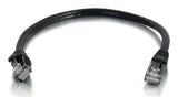 C2G 0.5ft (0.15m) Cat6a Snagless Unshielded UTP Ethernet Network Patch Cable - Black