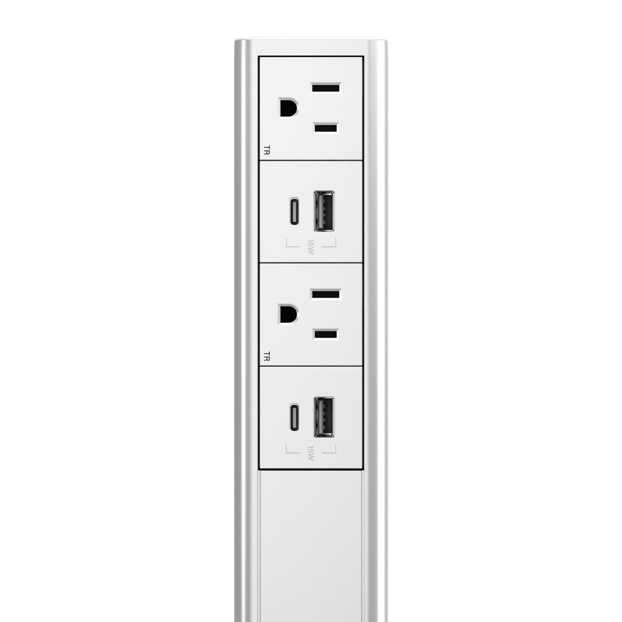 WIREMOLD P4HUHUWH socket-outlet 2x Type B + USB Type A + USB Type-C White
