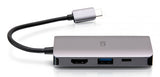 C2G USB-C 4-in-1 Mini Dock with HDMI, USB-A, Ethernet, and USB-C Power Delivery up to 100W - 4K 30Hz