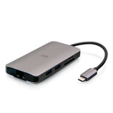 C2G USB-C 8-in-1 Mini Dock with HDMI, 2x USB-A, Ethernet, SD Card Reader, and USB-C Power Delivery