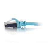 C2G 15ft (4.6m) Cat6a Snagless Shielded STP Ethernet Network Patch Cable - Aqua
