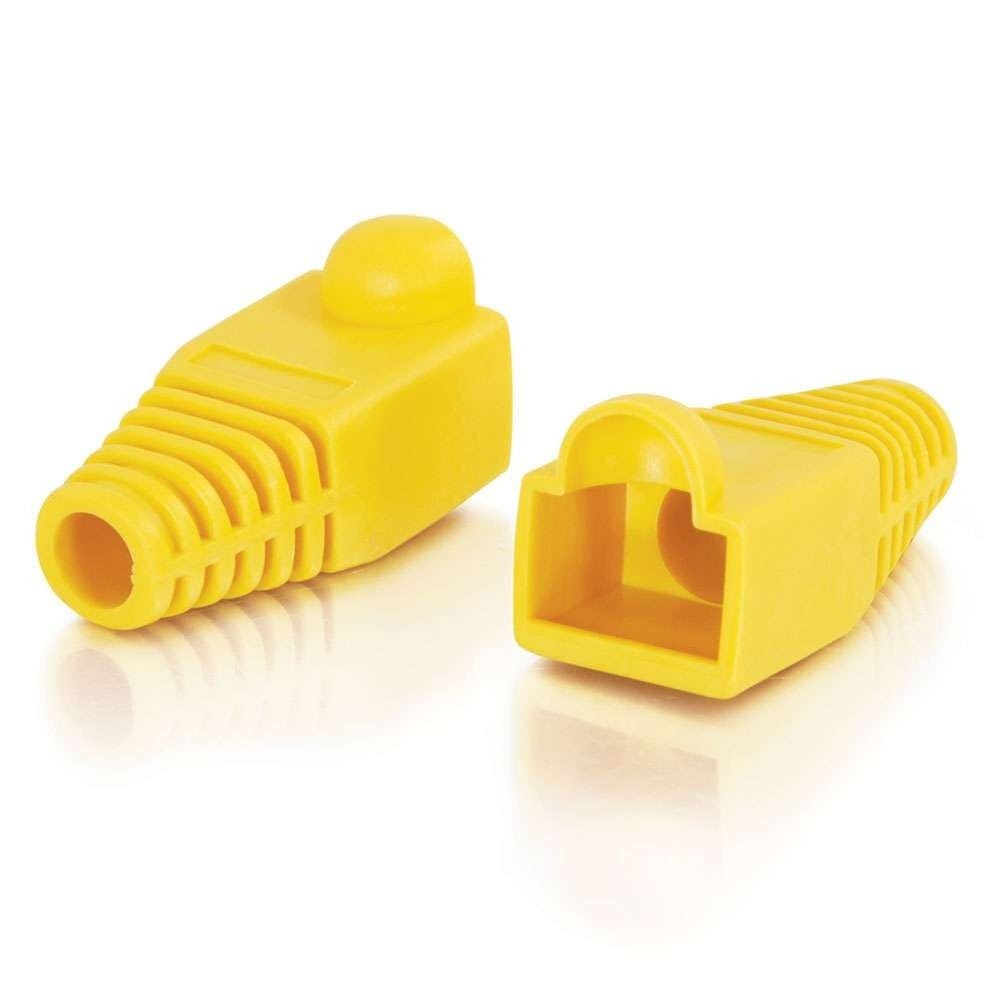 C2G RJ45 Snagless Boot Cover (6.0mm OD) Multipack - 50 Pack- Yellow