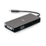 C2G USB-C® Multiport Adapter, 4-in-1 Video Adapter with HDMI®, DisplayPortTM, DVI, & VGA - 4K 60Hz