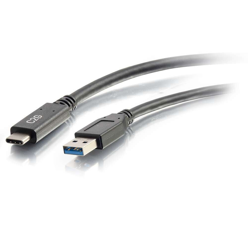 C2G 6ft (1.8m) USB-C® to USB-A 3.2 Gen 1 (5Gbps) Cable M/M - Black