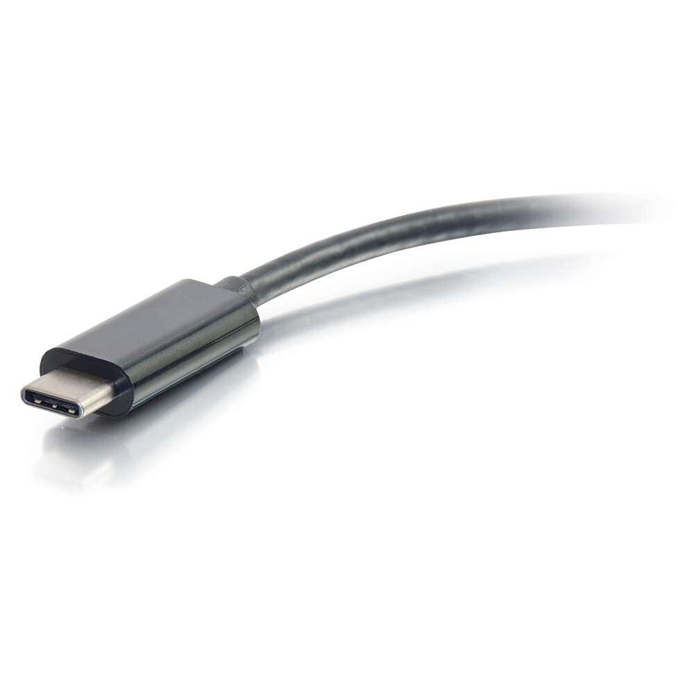 C2G USB-C® to Ethernet Adapter with 3-Port USB Hub - Black