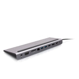 C2G USB-C® 10-in-1 Triple Display Docking Station with HDMI®, DisplayPortTM, VGA, Ethernet, USB, SD Card Reader, 3.5mm Audio and Power Delivery up to 100W - 4K 30Hz