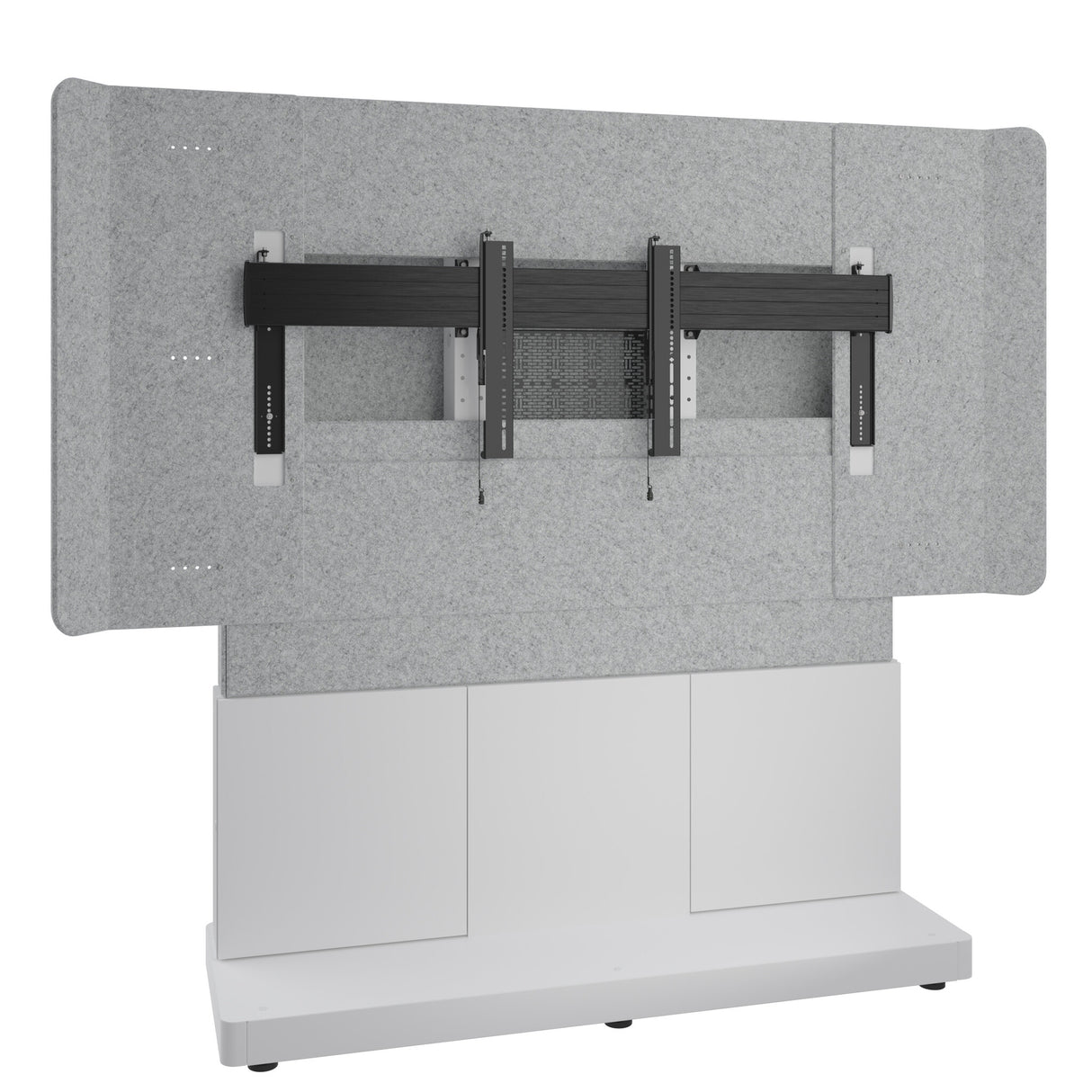 Middle Atlantic ForumTM Free-Standing 66" (3 Bay) Display Stand for (1) 70" to 75" Display, Light Finish