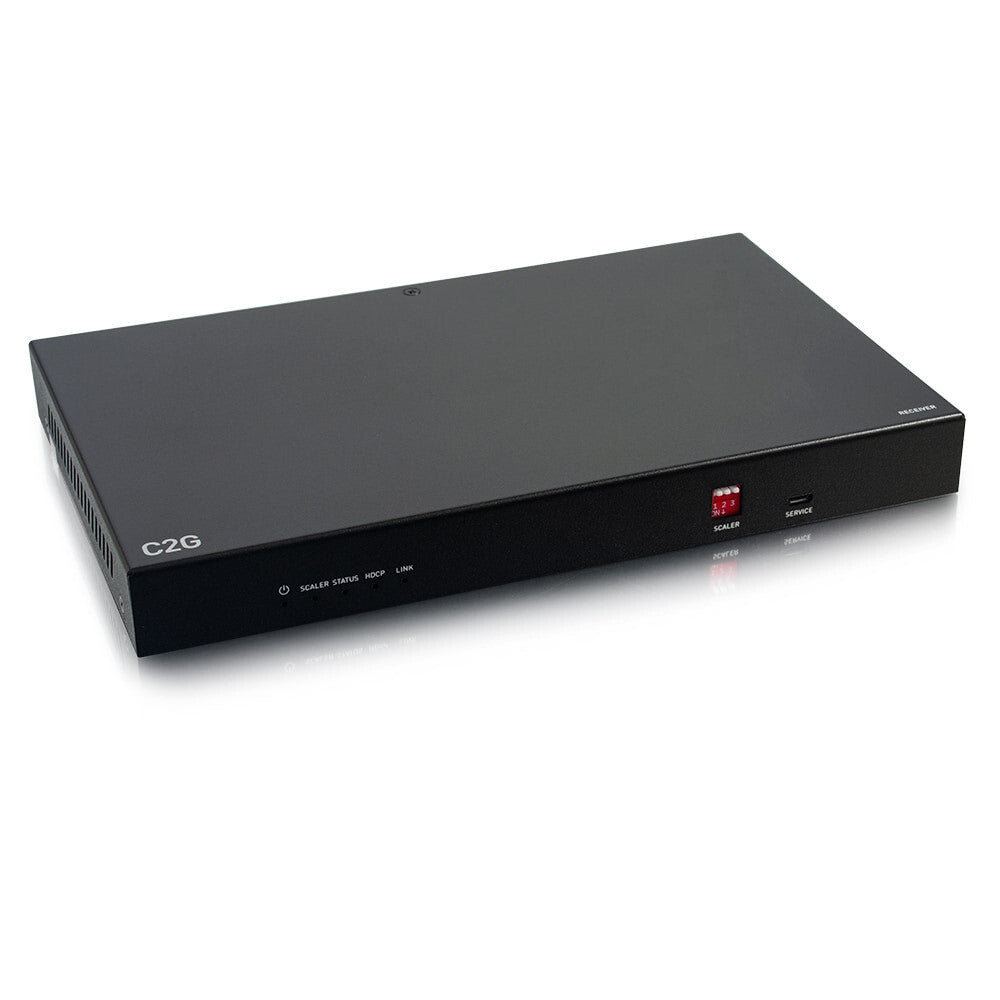 C2G HDMI HDBaseT + RS232 and IR over Cat Extender Box Scaling Receiver - 4K 60Hz