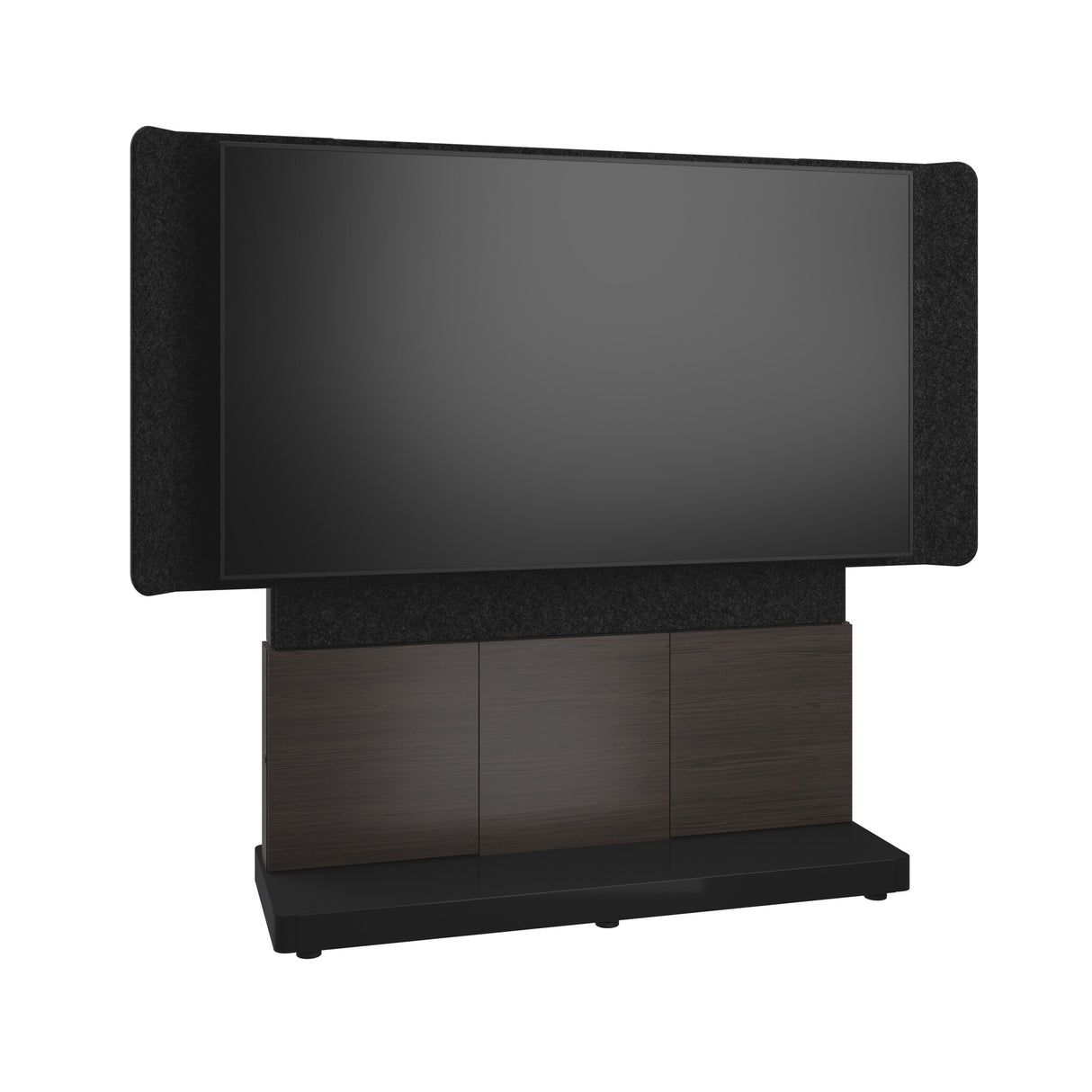 Middle Atlantic ForumTM Free-Standing 66" (3 Bay) Display Stand for (1) 86" to 100" Display, Dark Finish