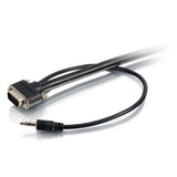 C2G 15ft (4.6m) Select VGA + 3.5mm Stereo Audio A/V Cable M/M - In-Wall CMG-Rated