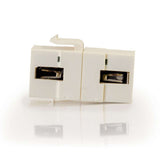 C2G Snap-In USB A/A Female Keystone Insert Module - White
