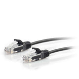 C2G 1ft (0.3m) Cat6 Snagless Unshielded UTP Slim Ethernet Network Patch Cable - Black