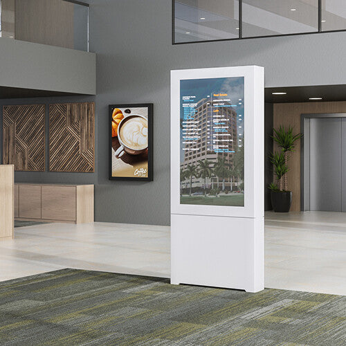 Chief Impact Floor Standing Back-to-Back Kiosk – Portrait 42” White