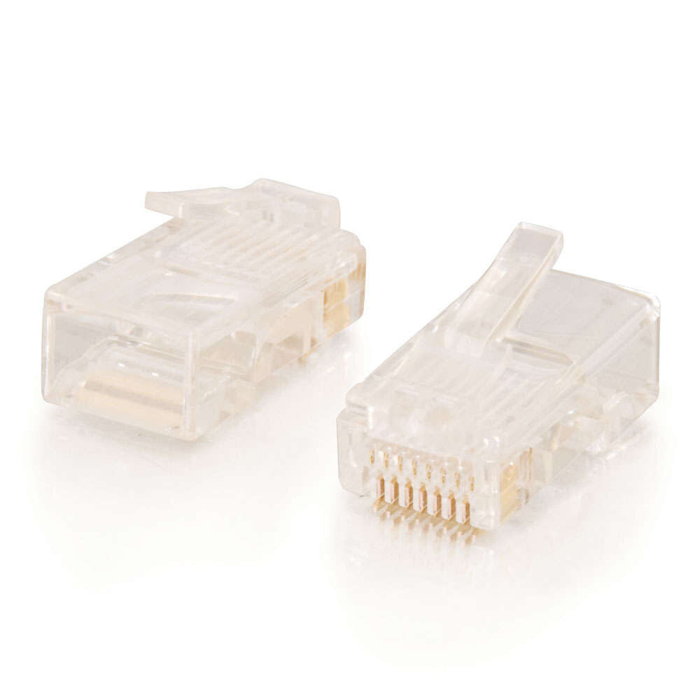 C2G RJ45 Cat5e Modular Plug for Round Stranded Cable Multipack - 100 Pack