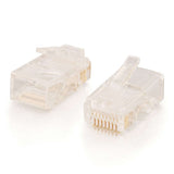 C2G RJ45 Cat5e Modular Plug for Round Stranded Cable Multipack - 100 Pack