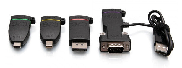 C2G Universal 4K HDMI® Adapter Ring with Color Coded Mini DisplayPort™, DisplayPort, USB-C®, and VGA