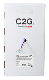 C2G 1000ft (304.8m) TAA-Compliant Cat6 Bulk Unshielded (UTP) Ethernet Network Cable with Solid Conductors-Riser CMR-Rated - Purple
