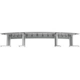 Middle Atlantic ForumTM Arc Table for up to 7 People, 30" Seated Height, Light Finish