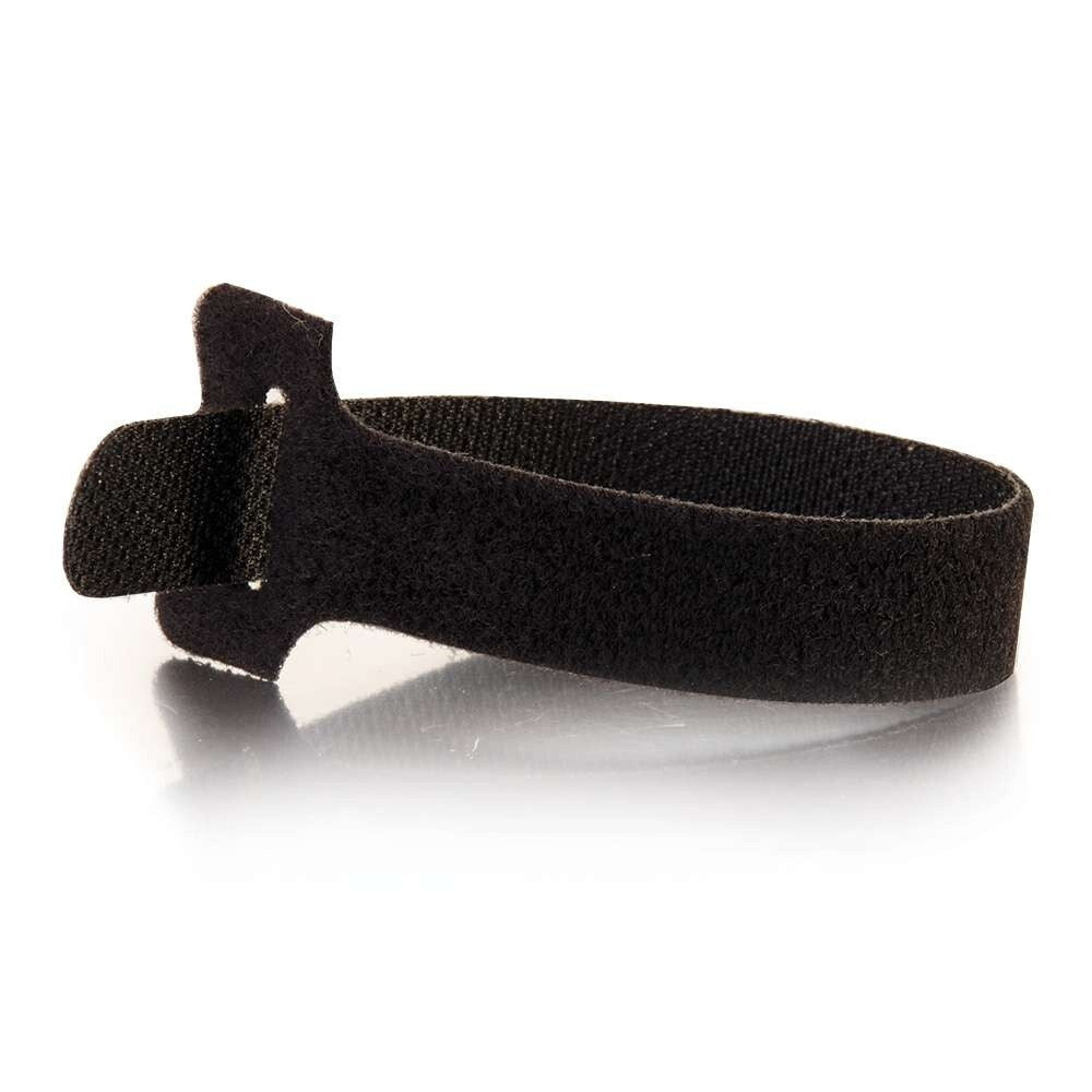 C2G Hook-and-Loop Cable Wrap Multipack - 50 Pack- Black