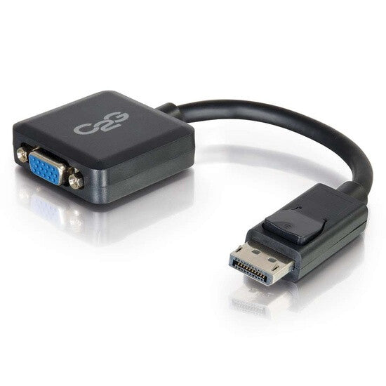 C2G 8in DisplayPort™ Male to VGA Female Active Adapter Converter - Bla ...