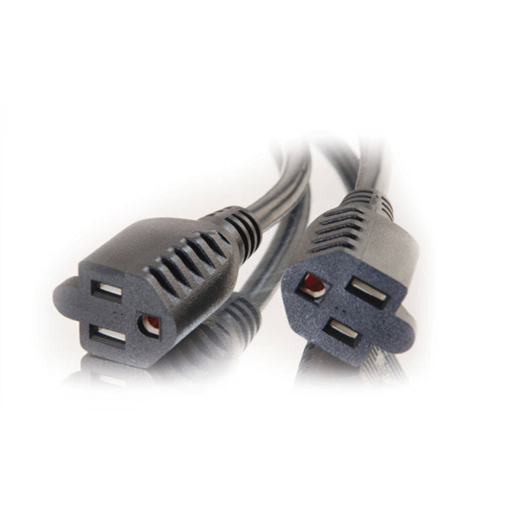 C2G 6ft (1.8m) 16 AWG 1-to-2 Power Cord Splitter (1 NEMA 5-15P to 2 NEMA 5-15R)
