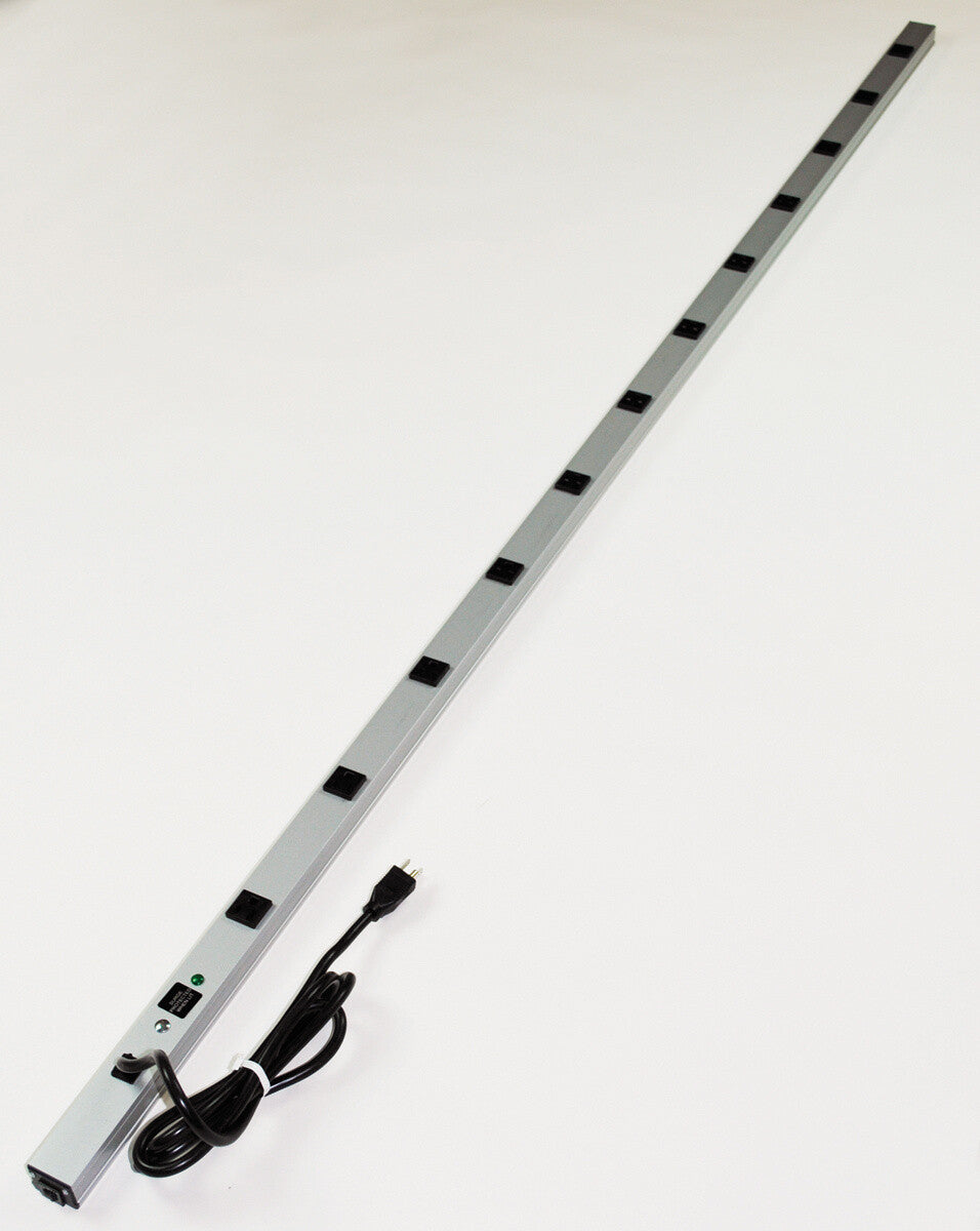 WIREMOLD 7712BCS power extension 1.8 m 12 AC outlet(s) Indoor Aluminium, Black