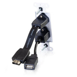 C2G HDMI and USB Pass Through Wall Plate - White