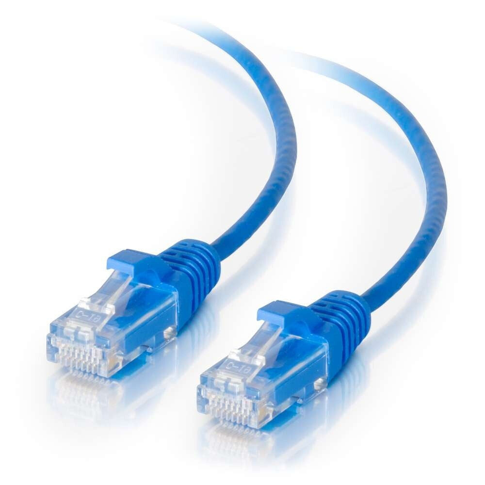 C2G 3ft (0.9m) Cat5e Snagless Unshielded UTP Slim Ethernet Network Patch Cable - Blue