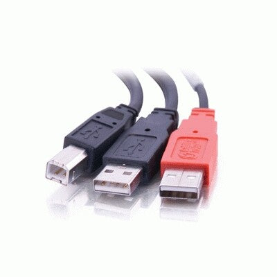 C2G USB 2.0 B Male -> 2 USB A Male Y-Cable USB cable 1.8 m USB B 2 x USB A Black