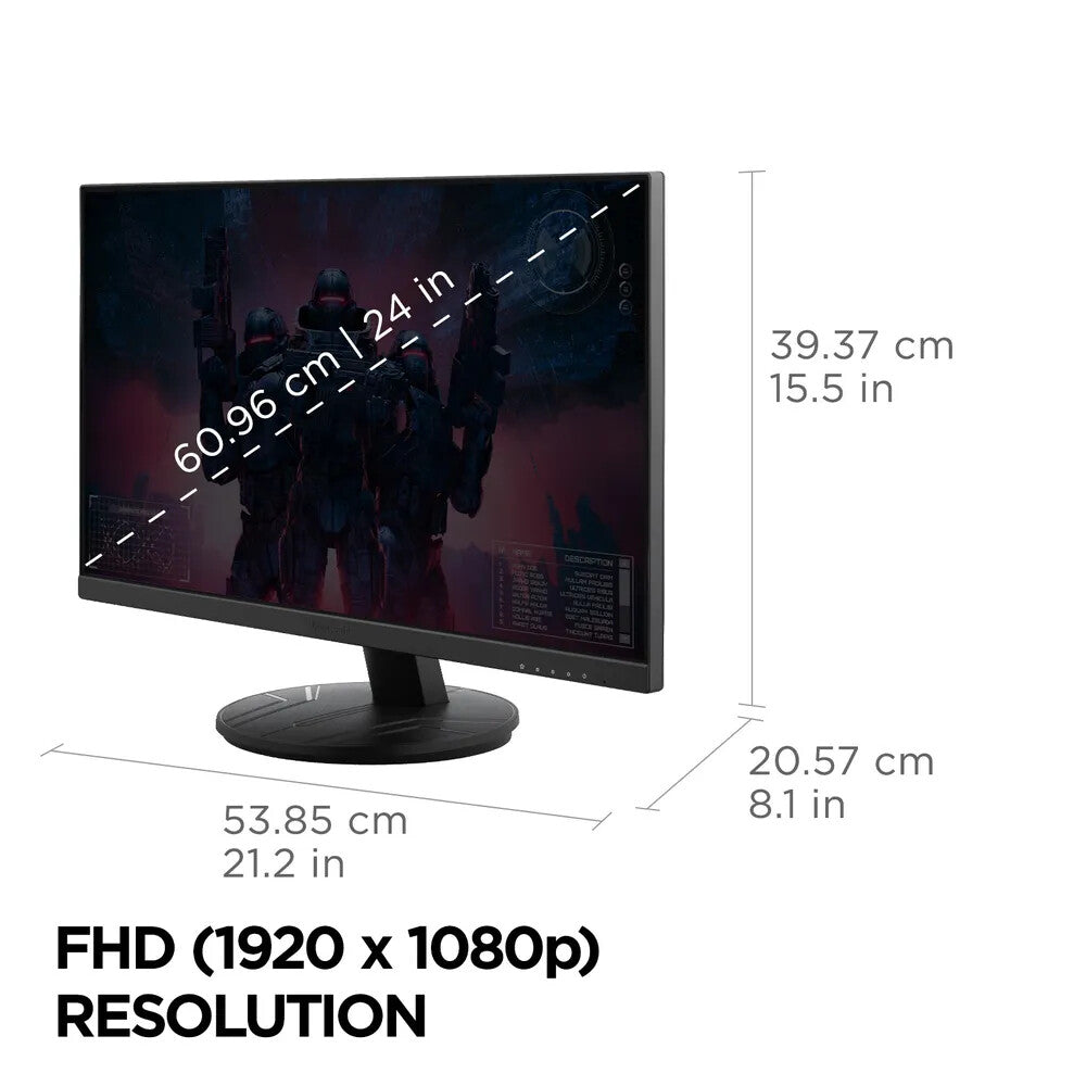 Viewsonic VX Series VX2416A computer monitor 61 cm (24") 1920 x 1080 pixels Full HD Black