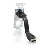 C2G HDMI Pass Through Decorative Wall Plate with One Keystone - White
