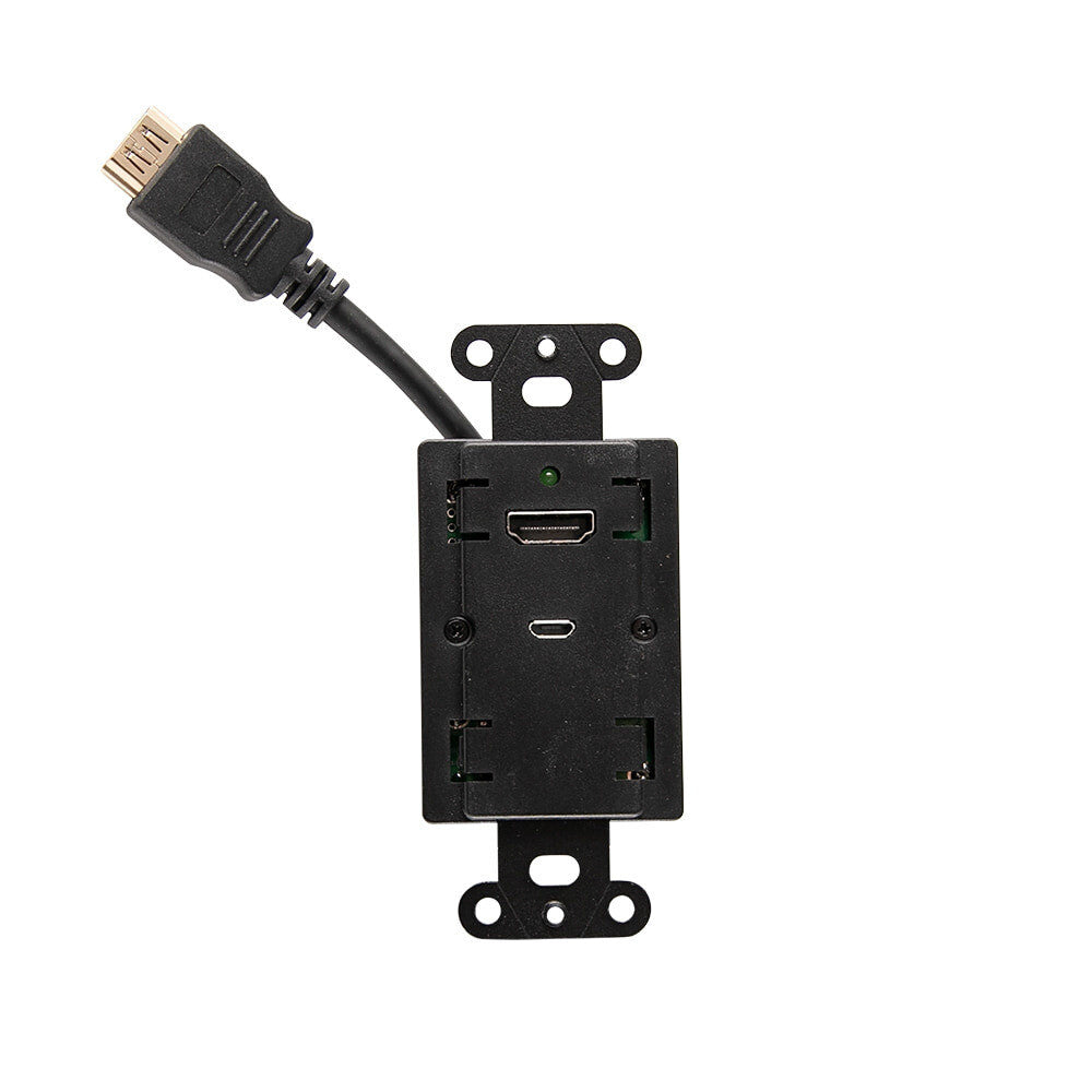 C2G HDMI Inline Extender Decorative Wall Plate with Interchangeable Wall Plate Covers - 4K 60Hz