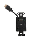 C2G HDMI Inline Extender Decorative Wall Plate with Interchangeable Wall Plate Covers - 4K 60Hz