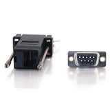 C2G RJ45 to DB9 Male Serial RS232 Modular Adapter - Black