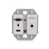 C2G HDMI® HDBaseT + VGA , 3.5mm, RS232, and IR over Cat Extender Dual Gang Wall Plate Transmitter - 4K 60Hz