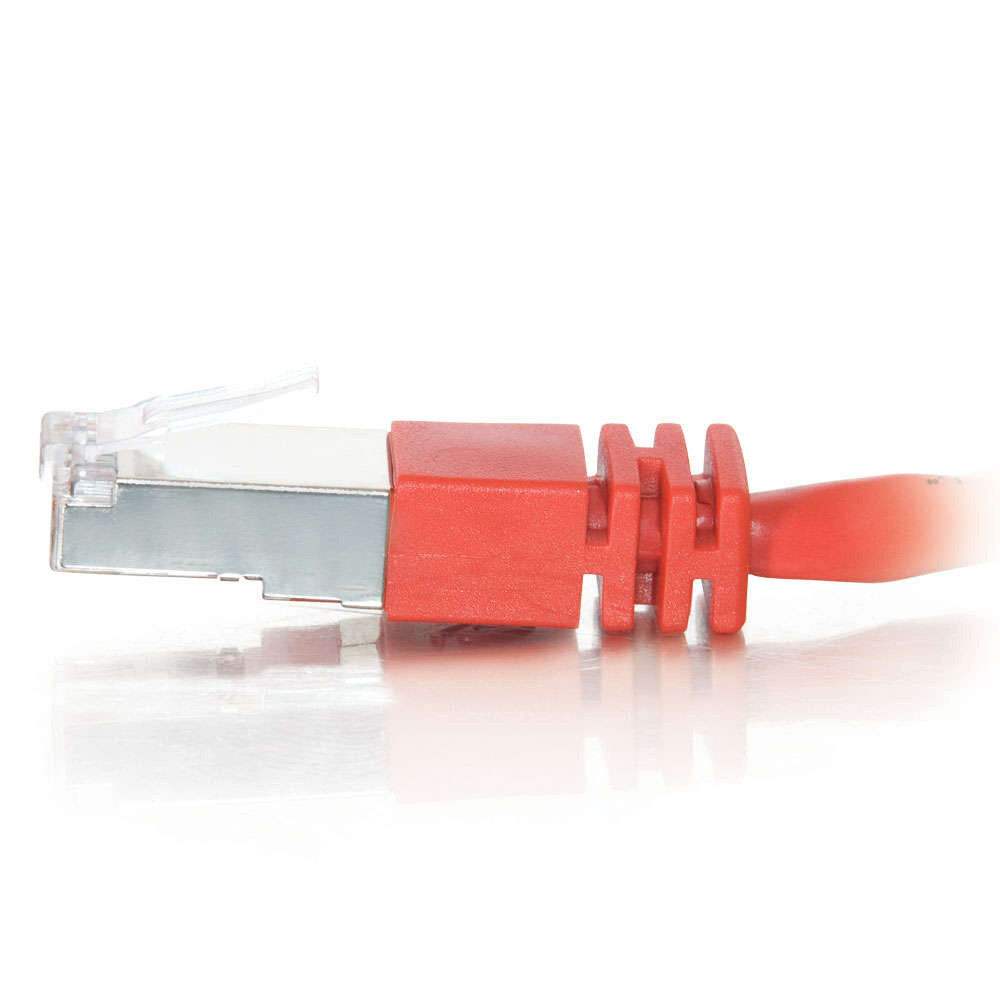 C2G 3ft (0.9m) Cat5e Snagless Shielded STP Ethernet Network Patch Cable - Red