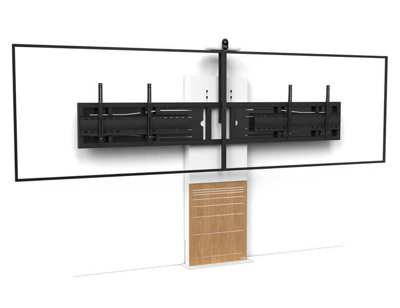 AXEOS STILIX WIDE monitor mount / stand 2.29 m (90") Wall Black, White, Wood