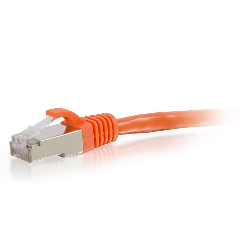 C2G 8ft (2.4m) Cat6 Snagless Shielded STP Ethernet Network Patch Cable - Orange
