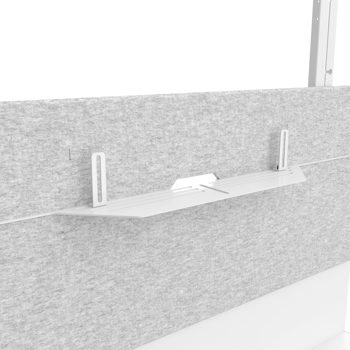 Chief Tempo Floor Support Mount and Frame, White Powdercoat, Wood Kit Door in Wilsonart® Designer White HPL, White Locks with Power for US & Canada