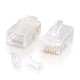 C2G RJ45 Cat5e Modular (with Load Bar) Plug for Round Solid/Stranded Cable Multipack - 100 Pack