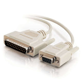 C2G 6ft (1.8m) DB9 Female to DB25 Male Serial RS232 Modem Cable