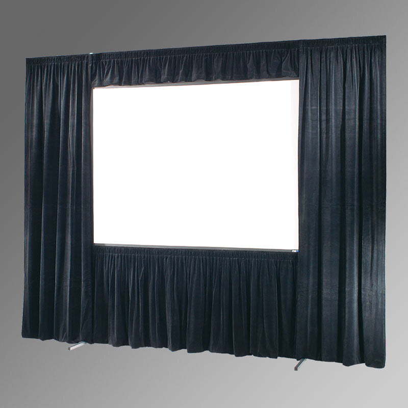 Draper Ultimate Folding Screen - Euro Format Dress Kit - I.F.R., 67" x 113", HDTV, Black velour