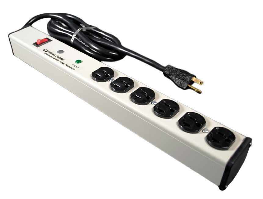 WIREMOLD M620BZLS power extension 1.8 m 6 AC outlet(s) Indoor Black, White