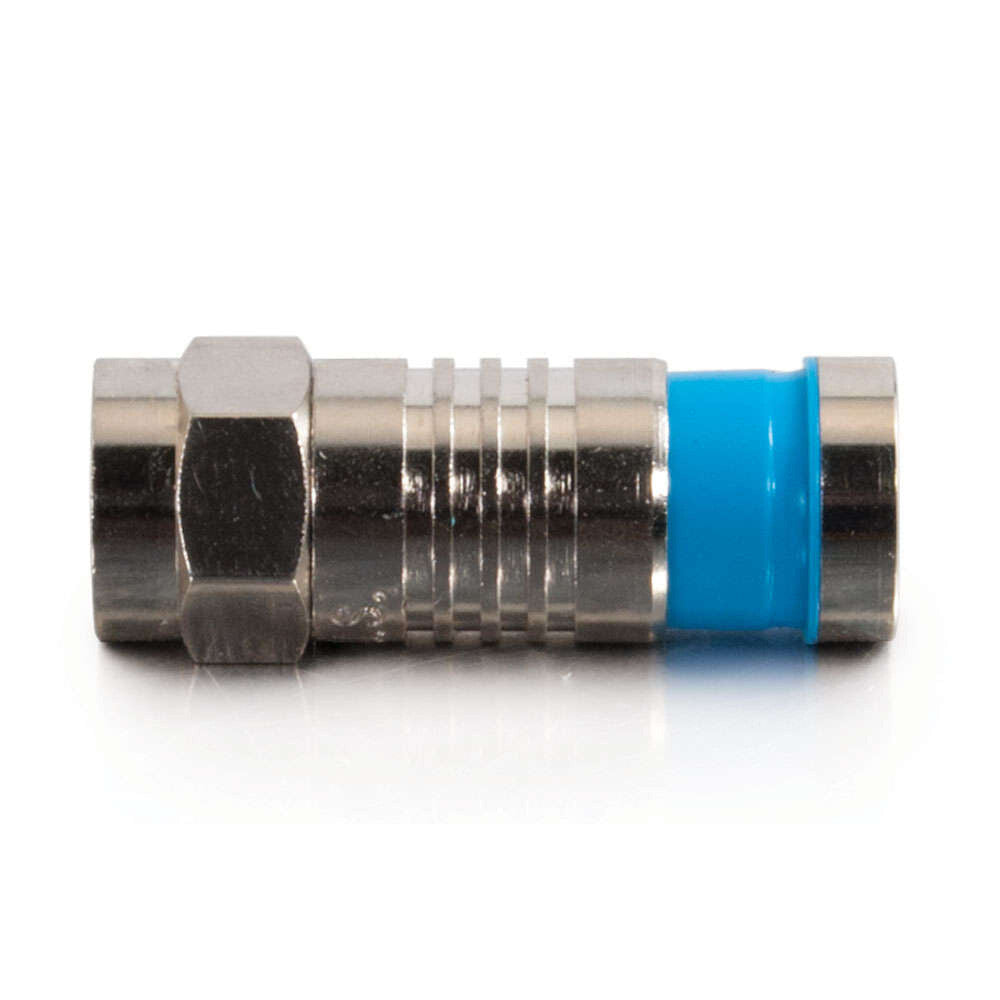 C2G RG6 Quad Compression F-Type Connector with O-Ring Multipack (50 pack) (TAA Compliant)