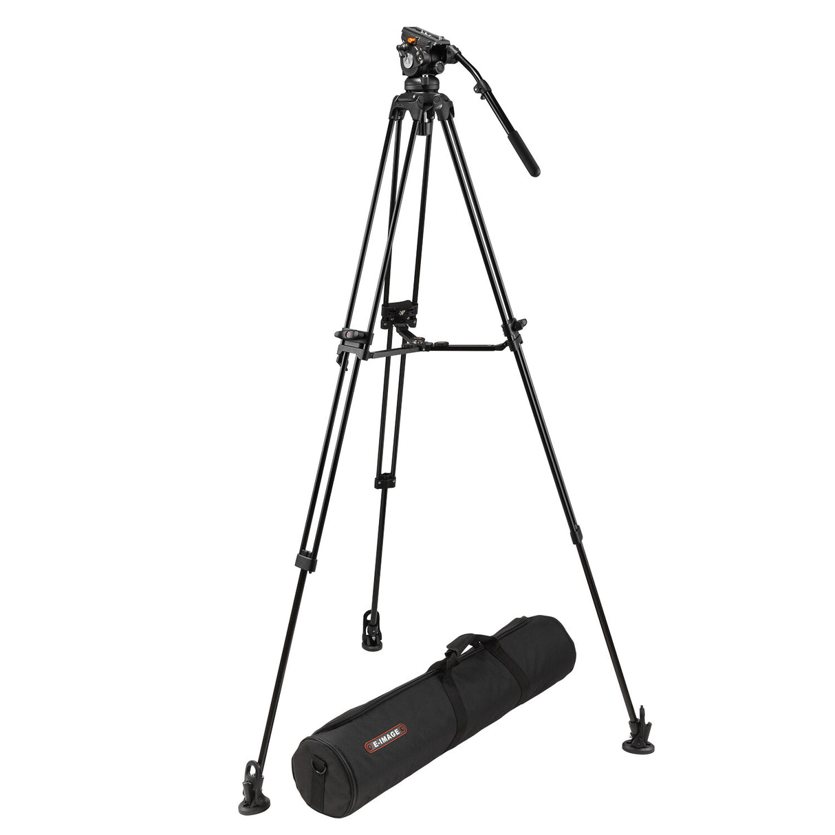 ikan 2-STAGE ALUMINUM FLUID HEAD KIT tripod Digital/film cameras 3 leg(s) Black