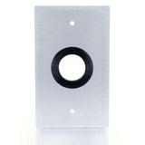 C2G Single Gang 1in Grommet Wall Plate Aluminium