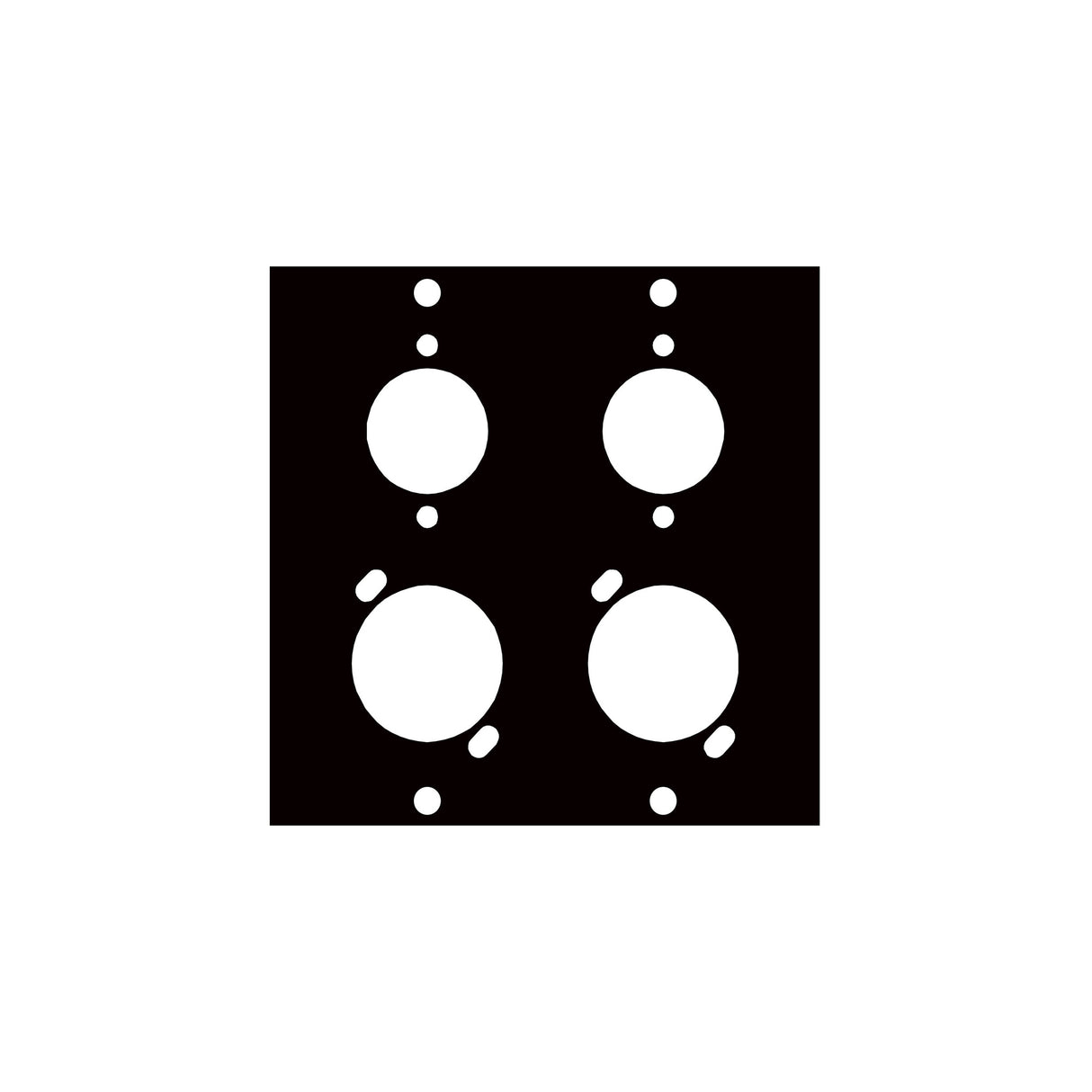 Middle Atlantic UCP Module with Four Mixed Gender XLR Punchouts