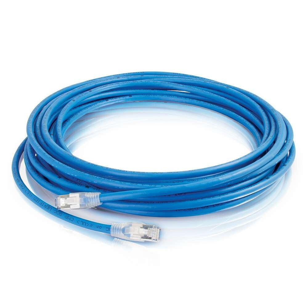 C2G 250ft (76.2m) HDBaseT Certified Cat6a Cable with Discontinuous Shielding - Plenum CMP-Rated - Blue