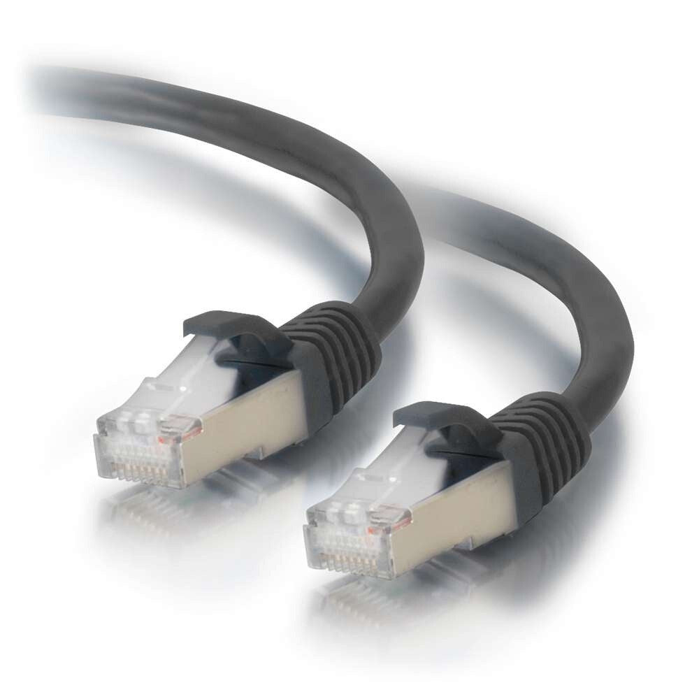 C2G 6ft (1.8m) Cat6 Snagless Shielded STP Ethernet Network Patch Cable - Black